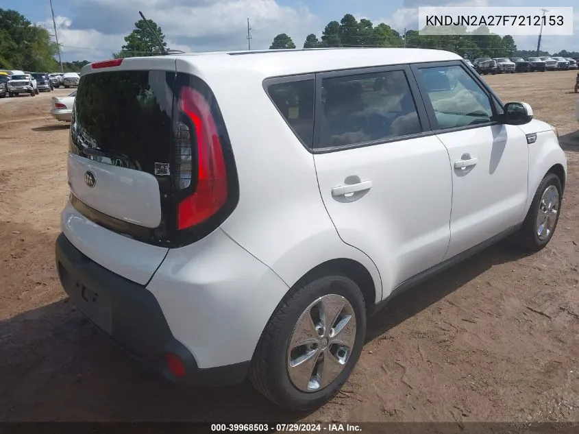 2015 Kia Soul ! VIN: KNDJN2A27F7212153 Lot: 39968503