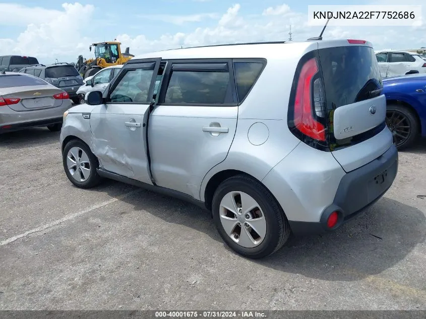 2015 Kia Soul VIN: KNDJN2A22F7752686 Lot: 40001675