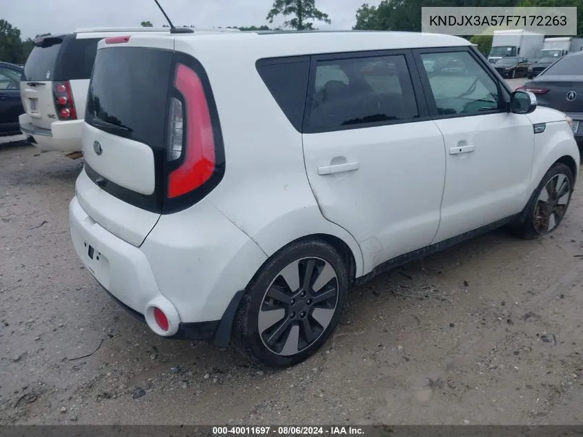 2015 Kia Soul ! VIN: KNDJX3A57F7172263 Lot: 40011697