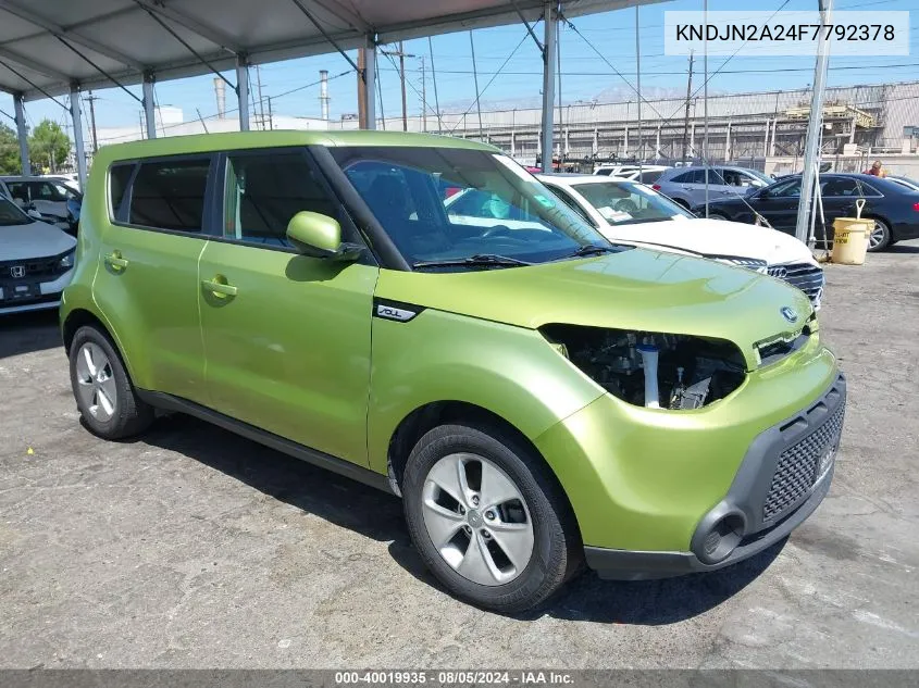 KNDJN2A24F7792378 2015 Kia Soul