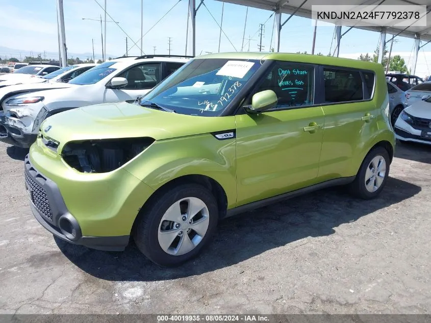 KNDJN2A24F7792378 2015 Kia Soul