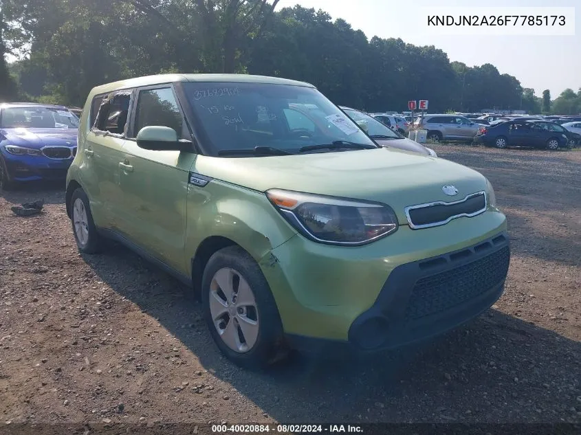 2015 Kia Soul VIN: KNDJN2A26F7785173 Lot: 40020884