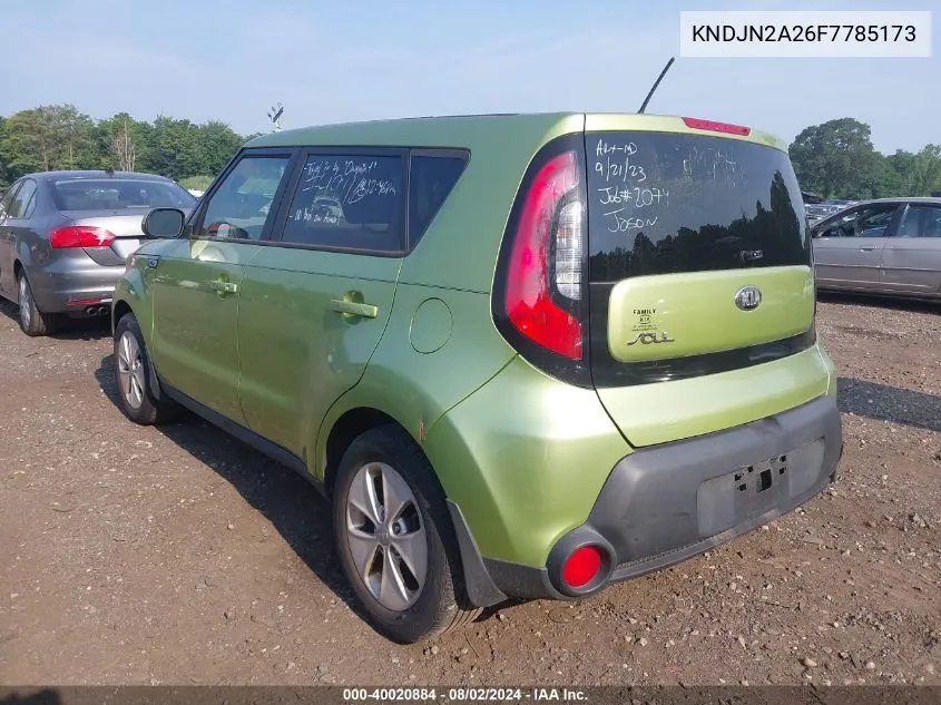 2015 Kia Soul VIN: KNDJN2A26F7785173 Lot: 40020884