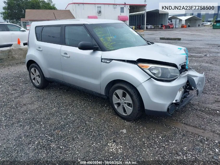 2015 Kia Soul VIN: KNDJN2A23F7758500 Lot: 40035045