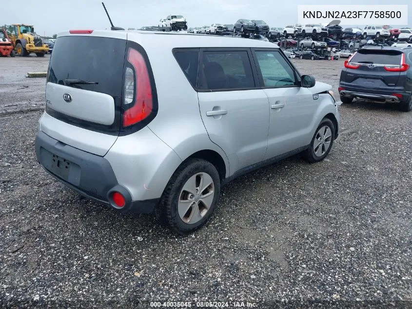 2015 Kia Soul VIN: KNDJN2A23F7758500 Lot: 40035045