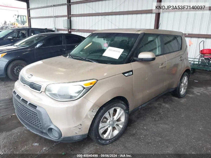 2015 Kia Soul + VIN: KNDJP3A53F7140037 Lot: 40040498