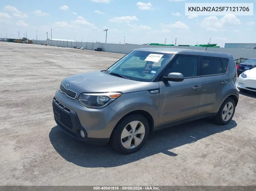 2015 Kia Soul VIN: KNDJN2A25F7121706 Lot: 40041916