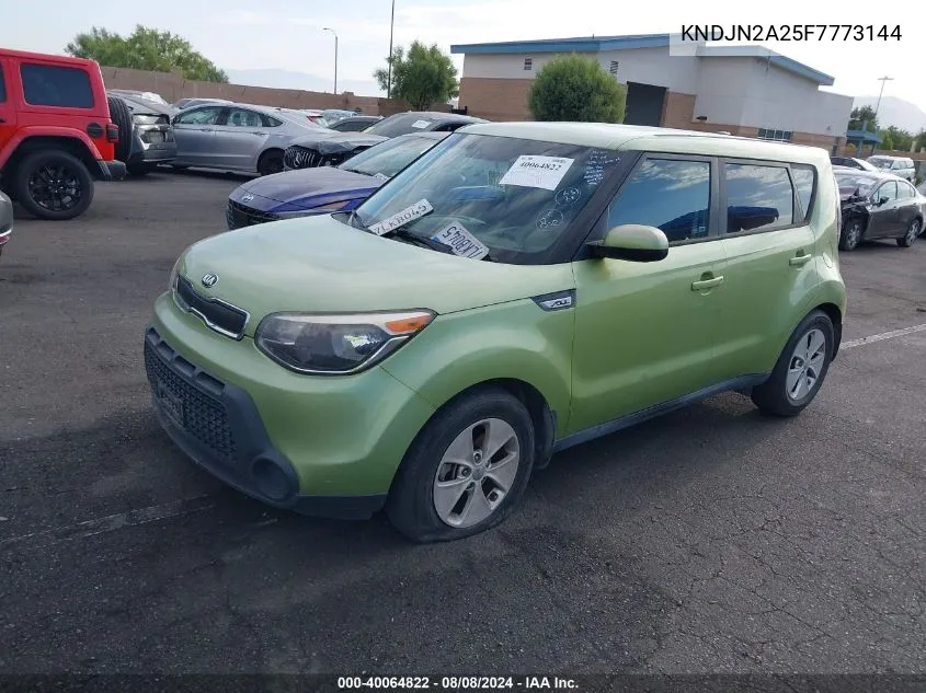 2015 Kia Soul VIN: KNDJN2A25F7773144 Lot: 40064822