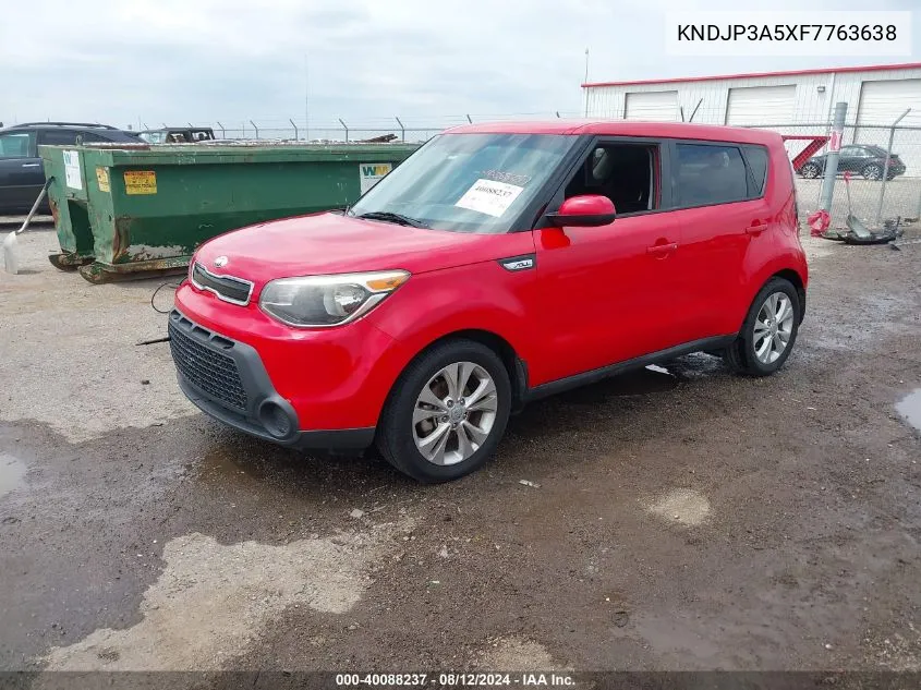 2015 Kia Soul + VIN: KNDJP3A5XF7763638 Lot: 40088237