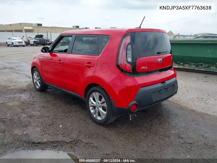 2015 Kia Soul + VIN: KNDJP3A5XF7763638 Lot: 40088237