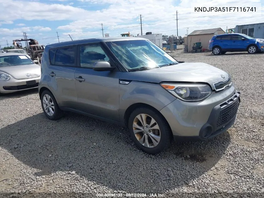 2015 Kia Soul + VIN: KNDJP3A51F7116741 Lot: 40098133