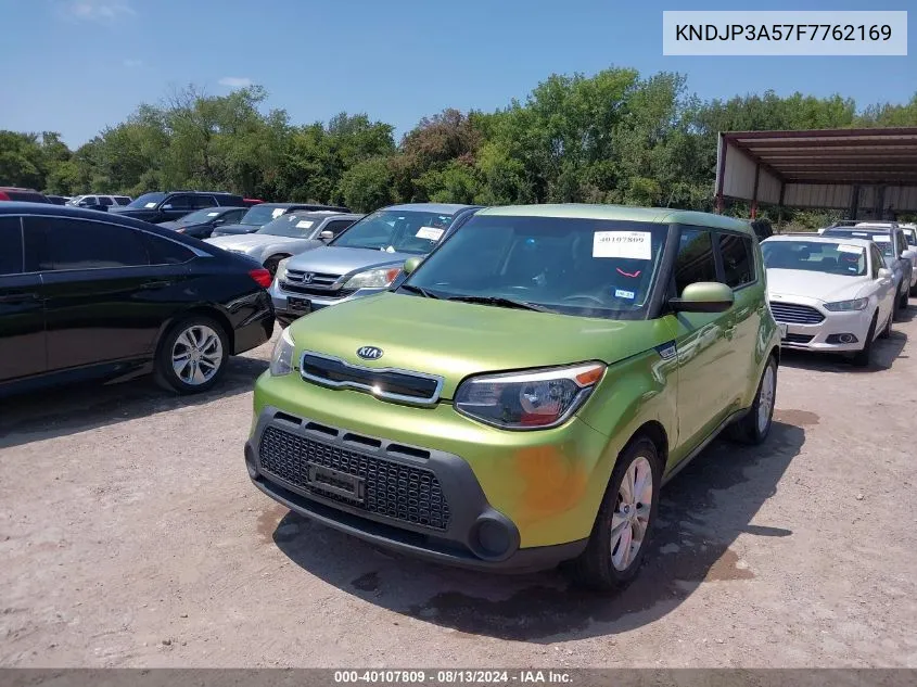 2015 Kia Soul + VIN: KNDJP3A57F7762169 Lot: 40107809