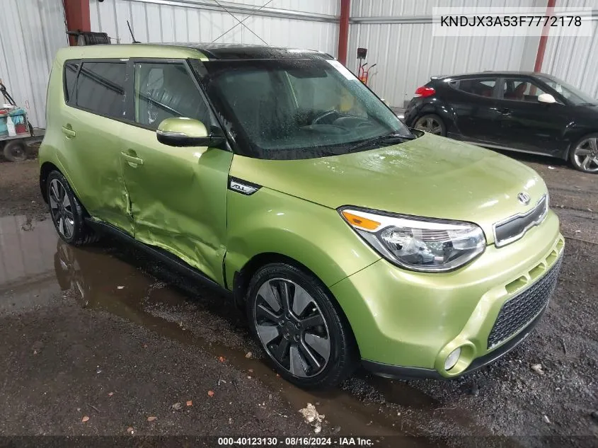 2015 Kia Soul ! VIN: KNDJX3A53F7772178 Lot: 40123130