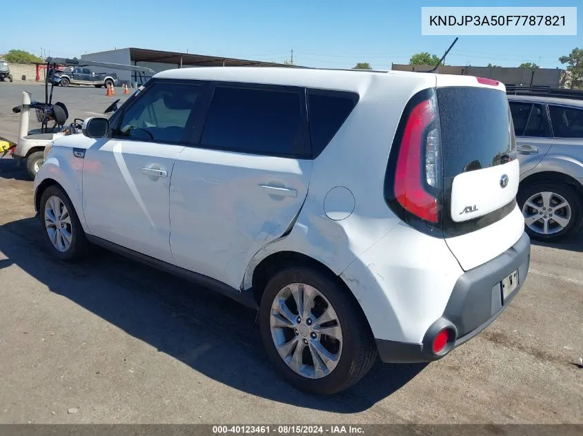 2015 Kia Soul + VIN: KNDJP3A50F7787821 Lot: 40123461