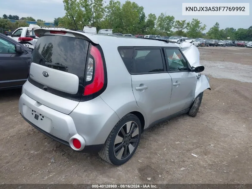 2015 Kia Soul ! VIN: KNDJX3A53F7769992 Lot: 40128969