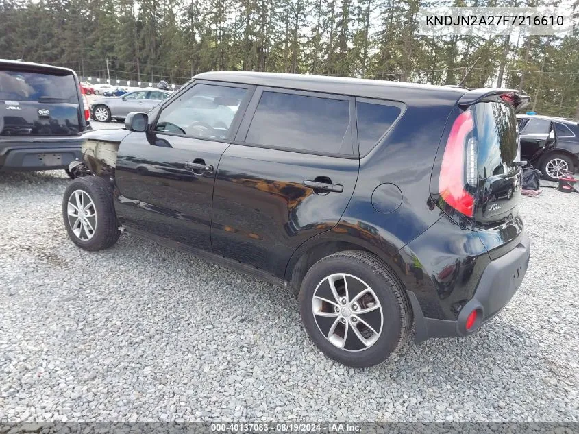 2015 Kia Soul VIN: KNDJN2A27F7216610 Lot: 40137083