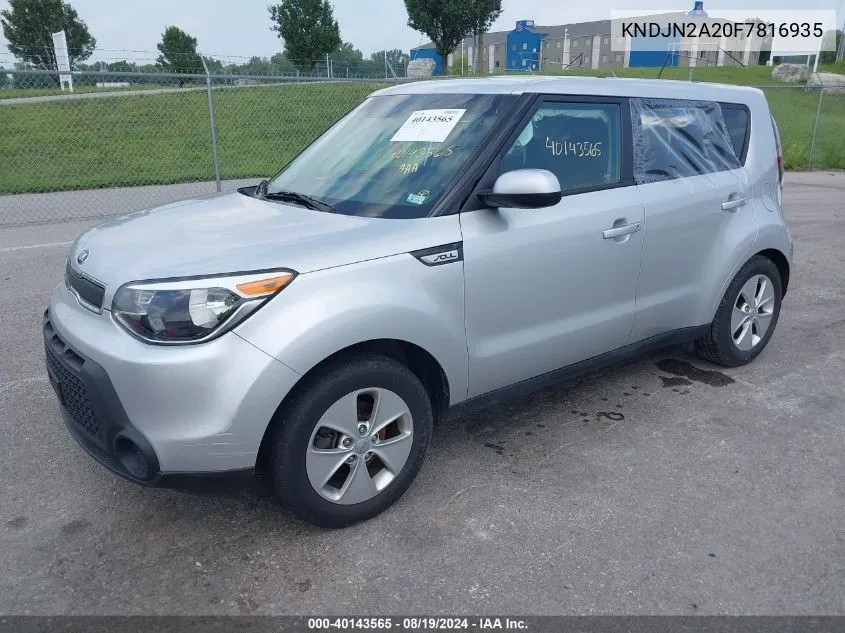 2015 Kia Soul VIN: KNDJN2A20F7816935 Lot: 40143565