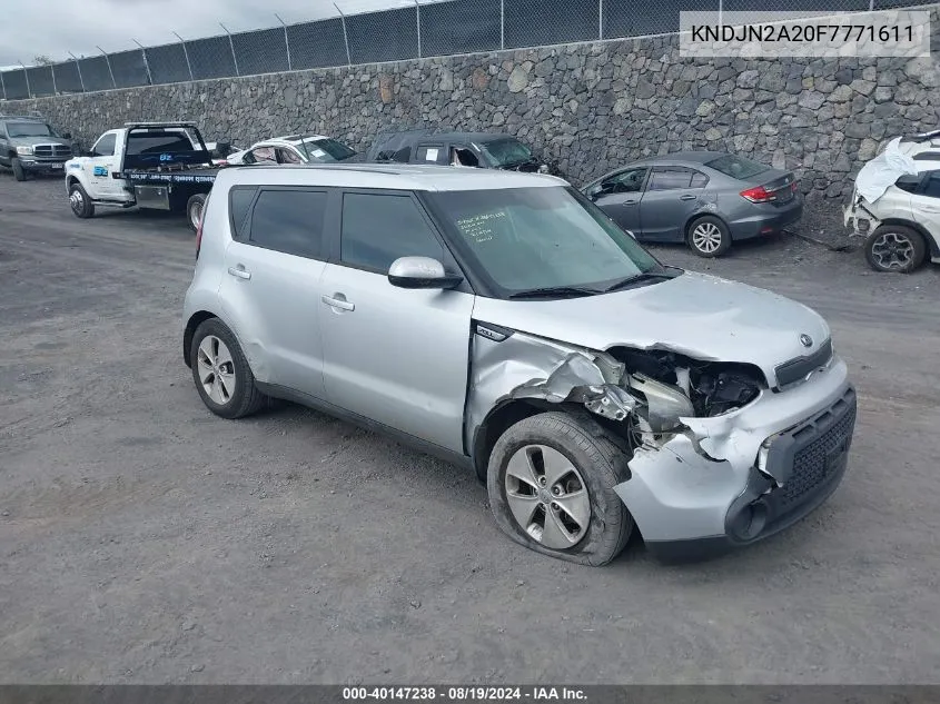 2015 Kia Soul VIN: KNDJN2A20F7771611 Lot: 40147238