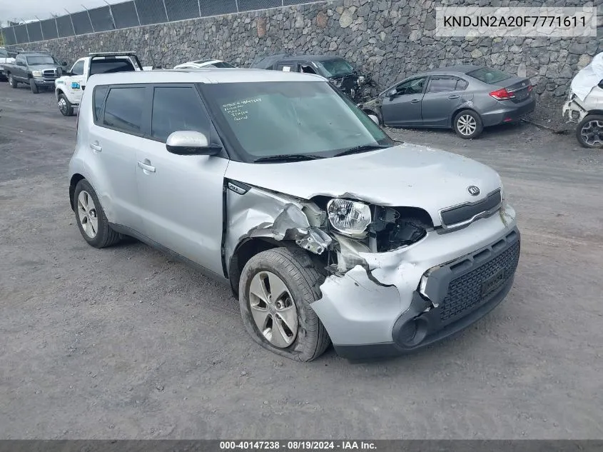 2015 Kia Soul VIN: KNDJN2A20F7771611 Lot: 40147238