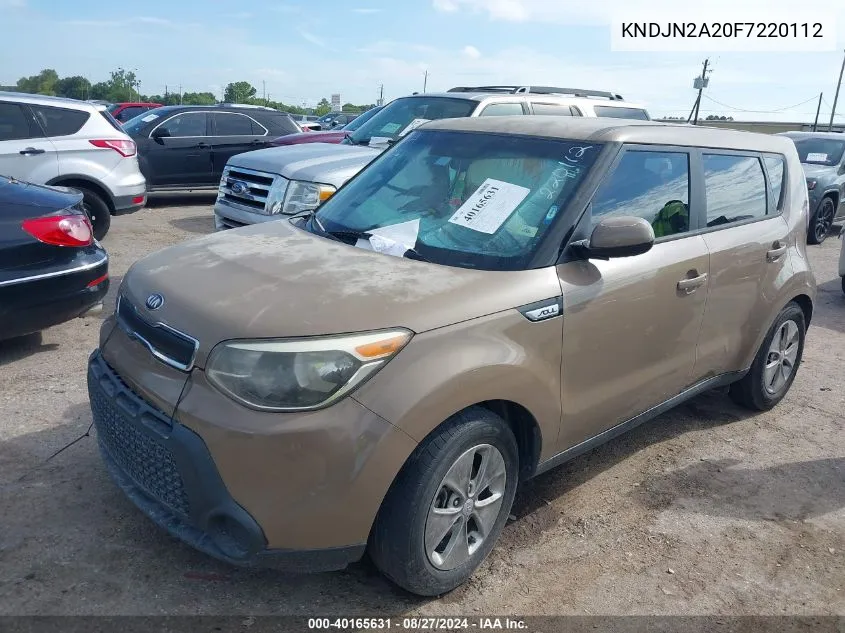 2015 Kia Soul VIN: KNDJN2A20F7220112 Lot: 40165631