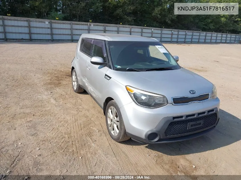 2015 Kia Soul + VIN: KNDJP3A51F7816517 Lot: 40168996