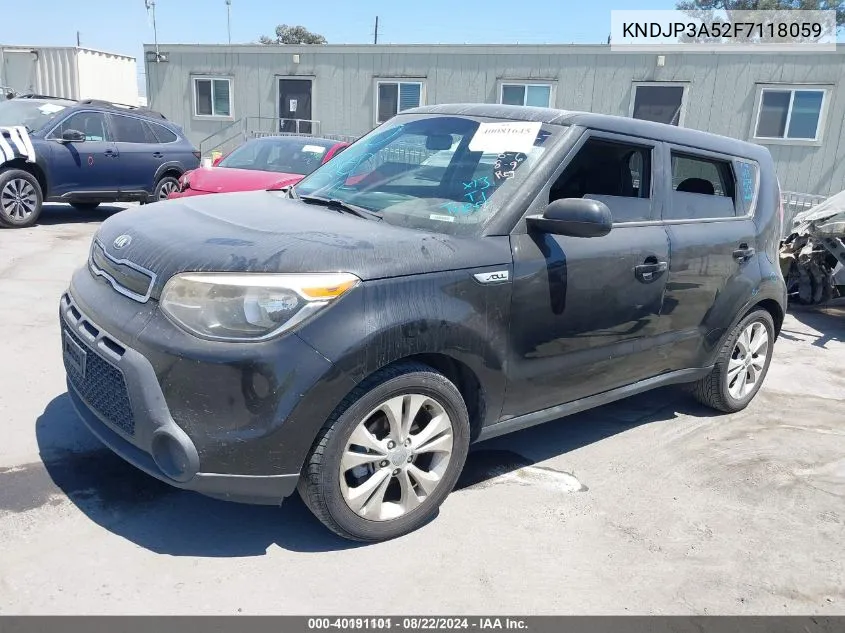 2015 Kia Soul + VIN: KNDJP3A52F7118059 Lot: 40191101