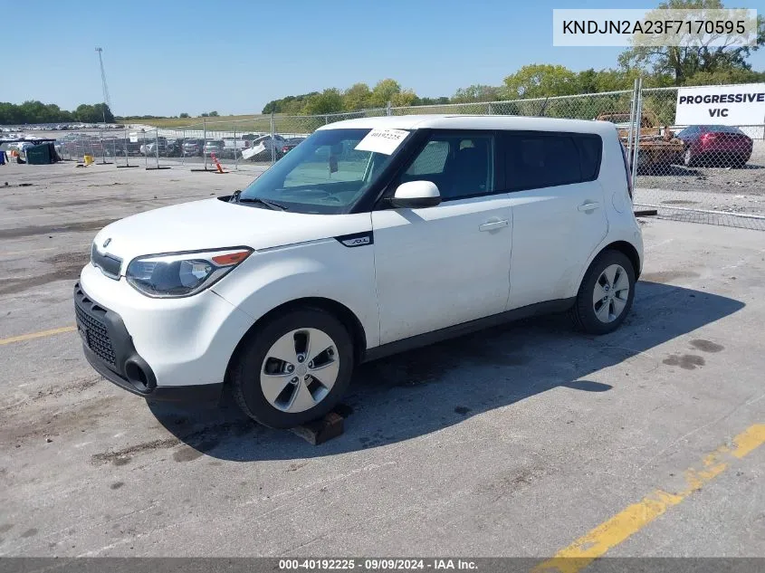 2015 Kia Soul VIN: KNDJN2A23F7170595 Lot: 40192225