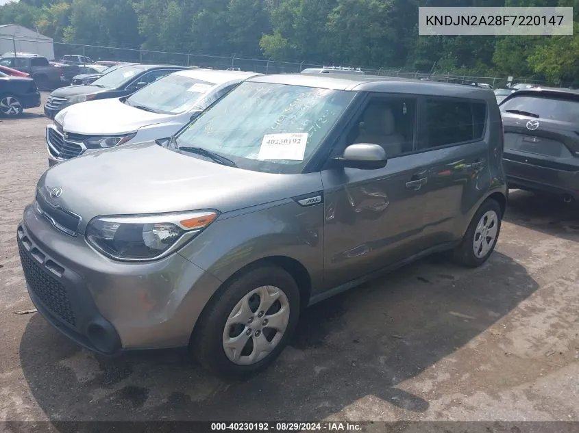 2015 Kia Soul VIN: KNDJN2A28F7220147 Lot: 40230192