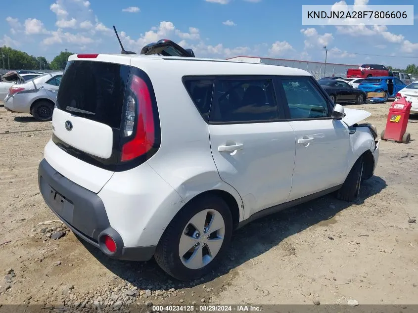 2015 Kia Soul VIN: KNDJN2A28F7806606 Lot: 40234125