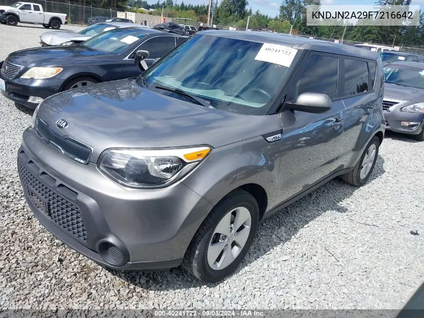 2015 Kia Soul VIN: KNDJN2A29F7216642 Lot: 40241722