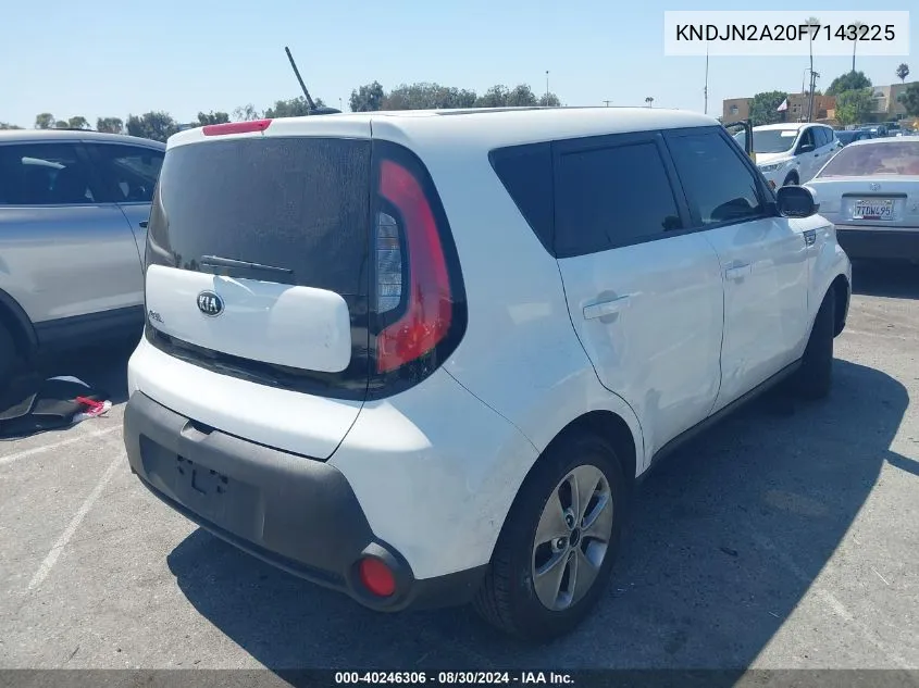 2015 Kia Soul VIN: KNDJN2A20F7143225 Lot: 40246306