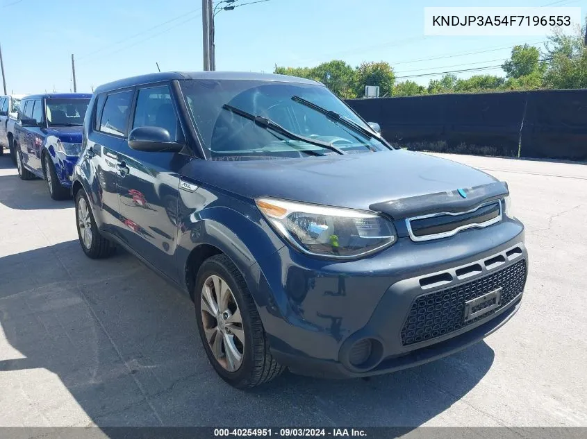 2015 Kia Soul + VIN: KNDJP3A54F7196553 Lot: 40254951