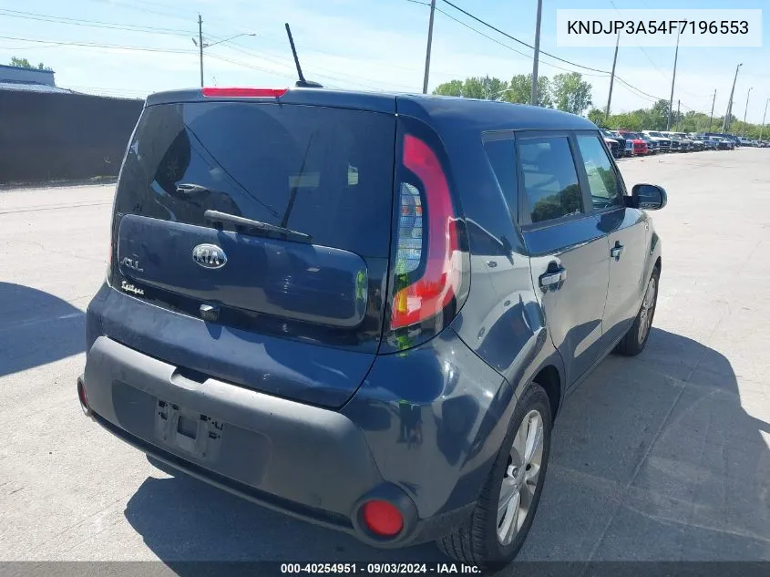 2015 Kia Soul + VIN: KNDJP3A54F7196553 Lot: 40254951