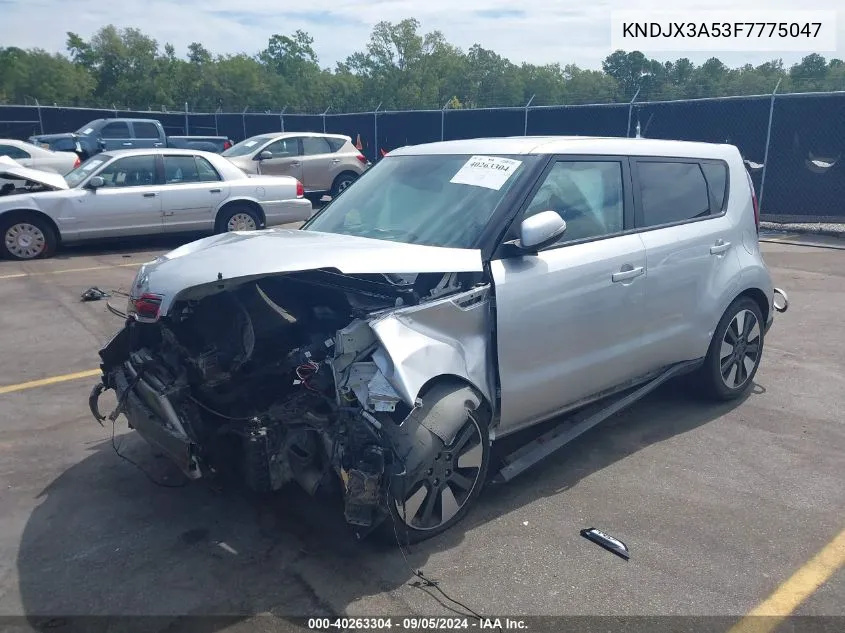 2015 Kia Soul ! VIN: KNDJX3A53F7775047 Lot: 40263304