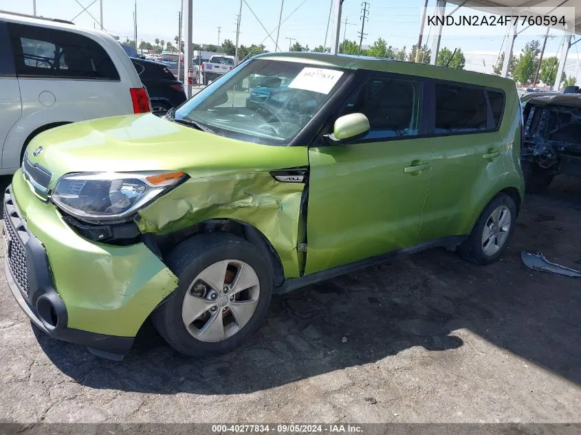 2015 Kia Soul VIN: KNDJN2A24F7760594 Lot: 40277834