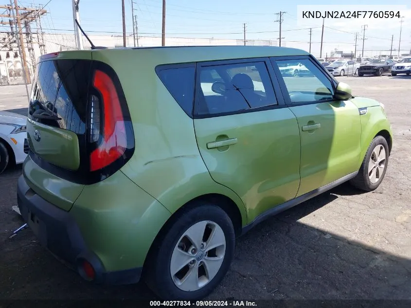 2015 Kia Soul VIN: KNDJN2A24F7760594 Lot: 40277834