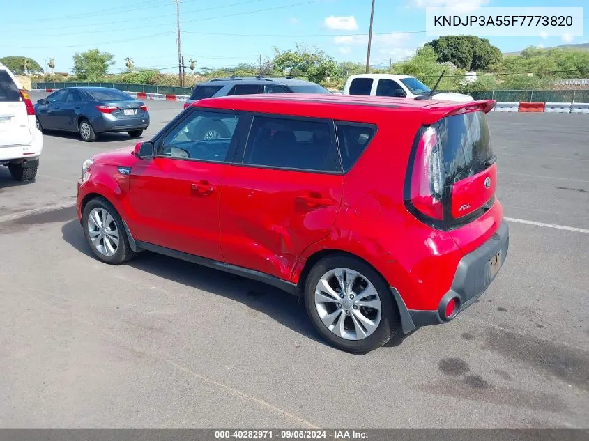 2015 Kia Soul + VIN: KNDJP3A55F7773820 Lot: 40282971