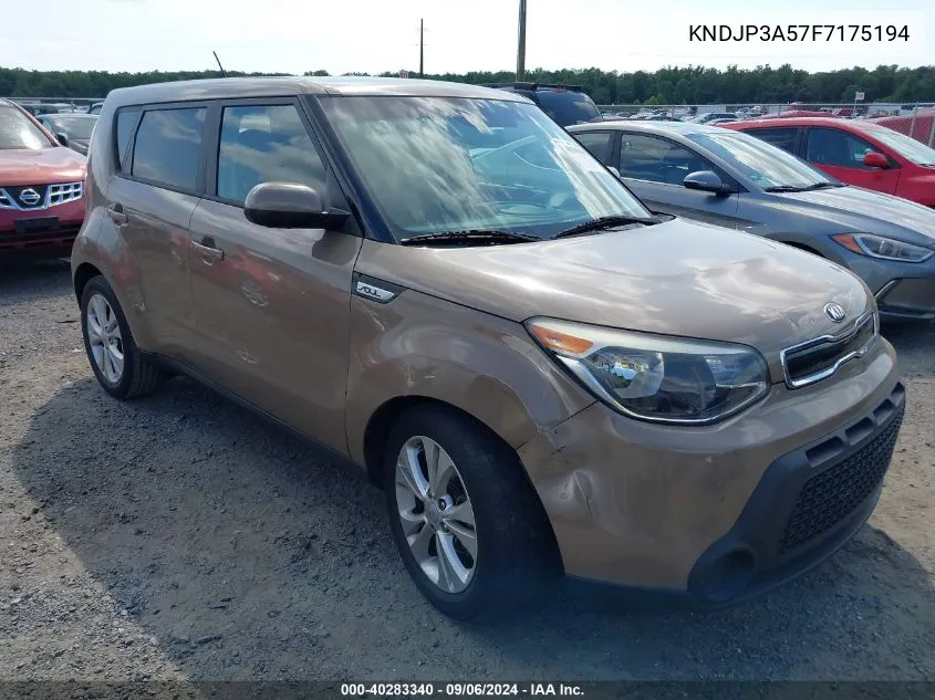 2015 Kia Soul + VIN: KNDJP3A57F7175194 Lot: 40283340