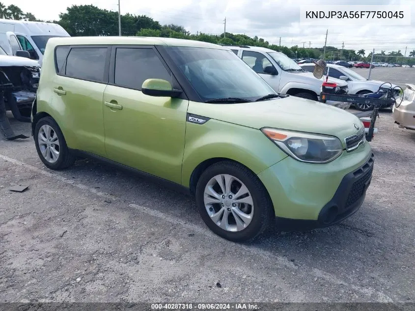 2015 Kia Soul + VIN: KNDJP3A56F7750045 Lot: 40287318