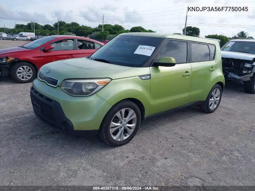 2015 Kia Soul + VIN: KNDJP3A56F7750045 Lot: 40287318