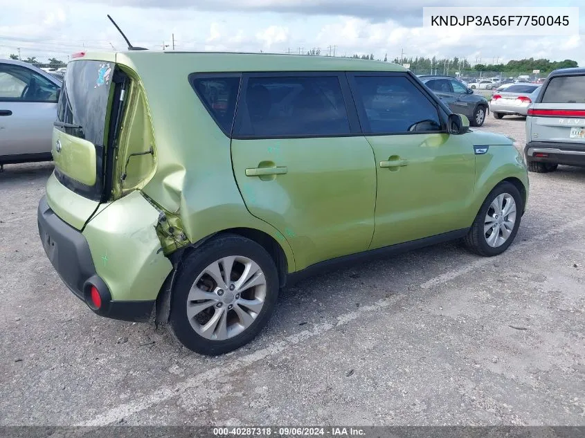 2015 Kia Soul + VIN: KNDJP3A56F7750045 Lot: 40287318