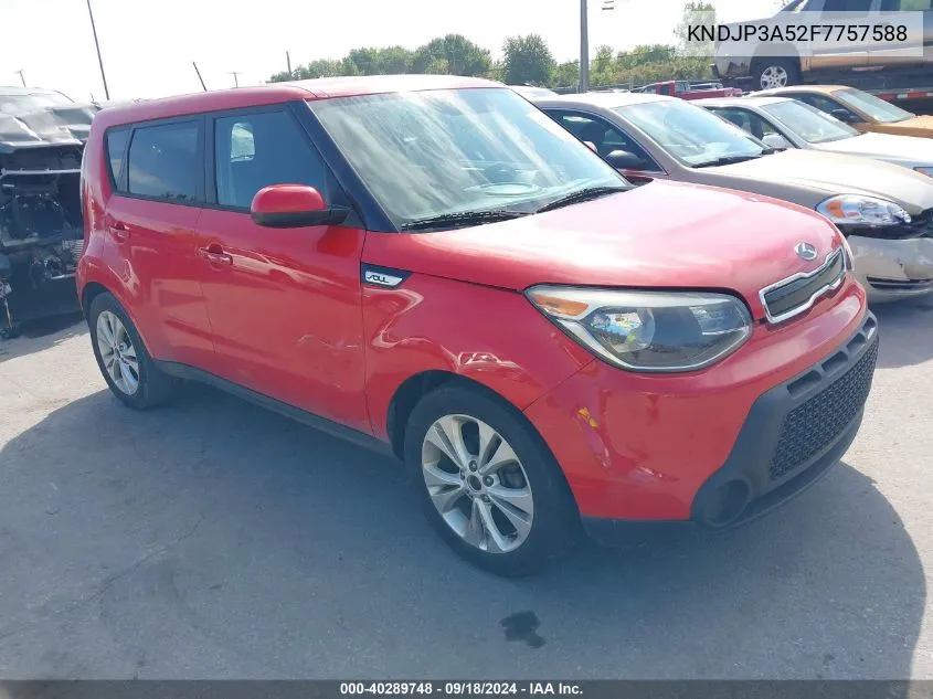 2015 Kia Soul + VIN: KNDJP3A52F7757588 Lot: 40289748