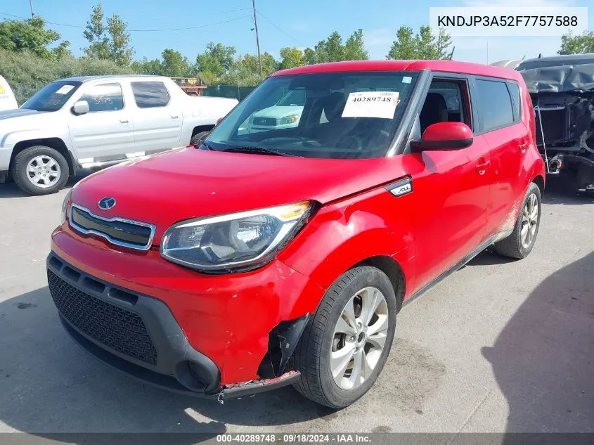 2015 Kia Soul + VIN: KNDJP3A52F7757588 Lot: 40289748