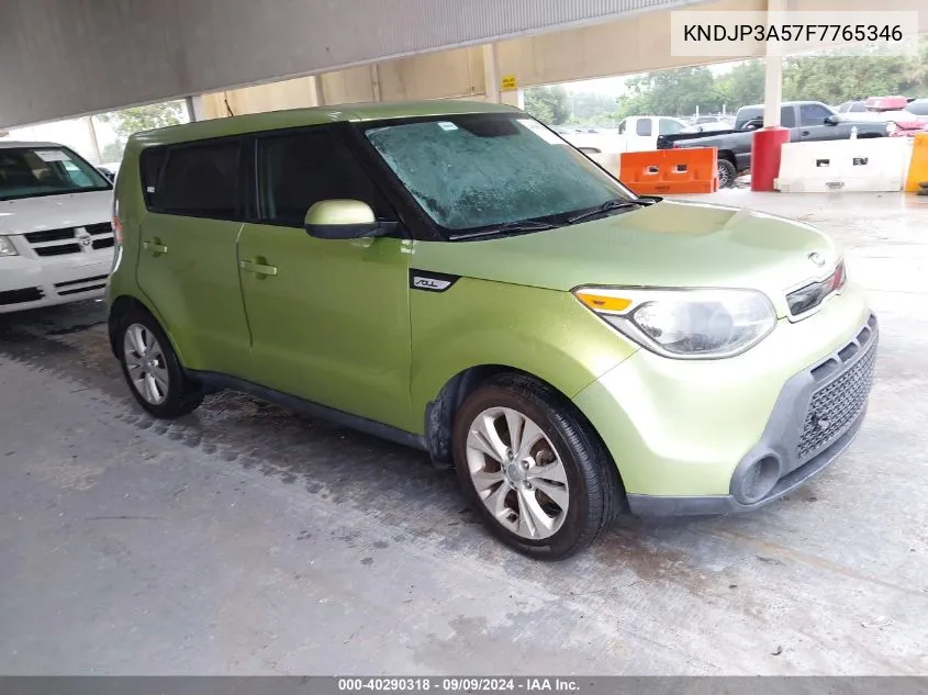 2015 Kia Soul + VIN: KNDJP3A57F7765346 Lot: 40290318