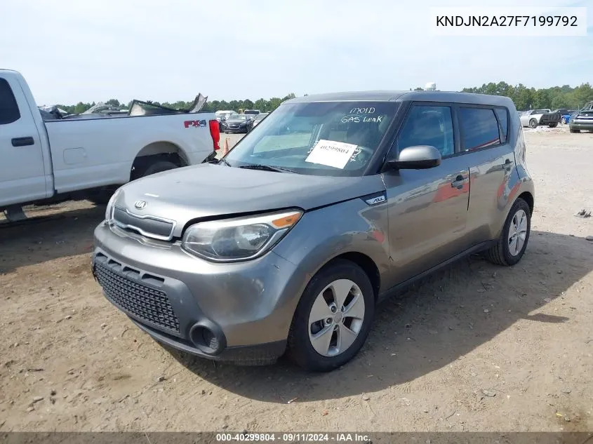 2015 Kia Soul VIN: KNDJN2A27F7199792 Lot: 40299804