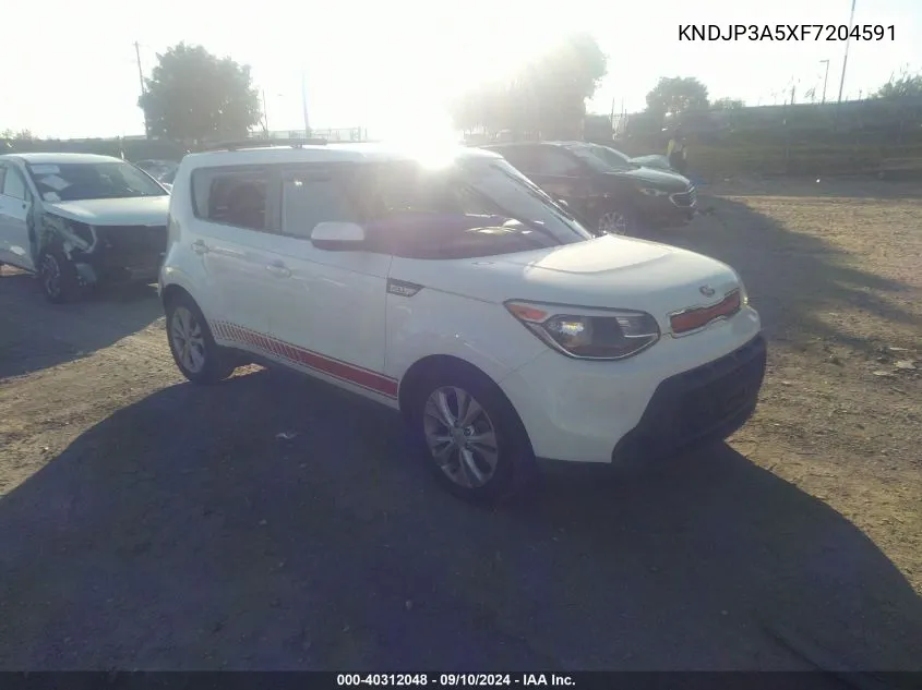 2015 Kia Soul + VIN: KNDJP3A5XF7204591 Lot: 40312048