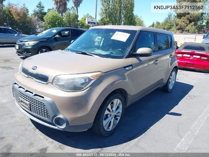 2015 Kia Soul + VIN: KNDJP3A53F7112562 Lot: 40333713