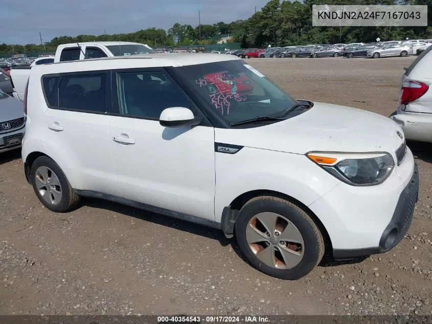 2015 Kia Soul VIN: KNDJN2A24F7167043 Lot: 40354543