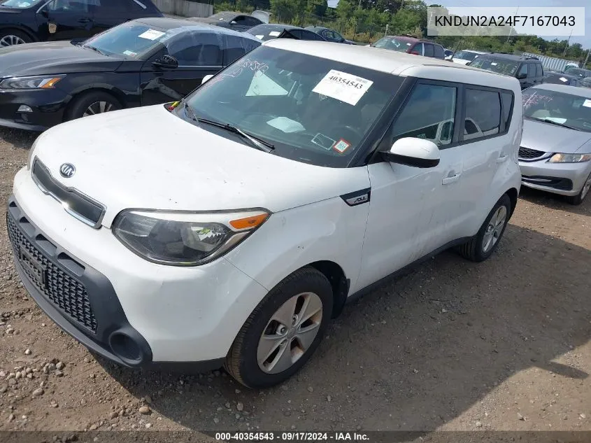 2015 Kia Soul VIN: KNDJN2A24F7167043 Lot: 40354543