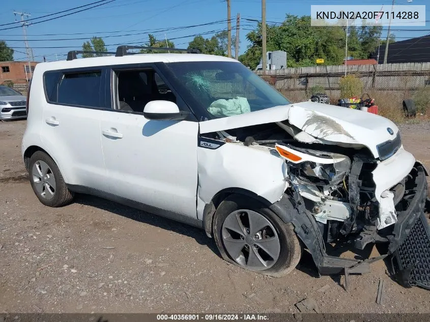 2015 Kia Soul VIN: KNDJN2A20F7114288 Lot: 40356901